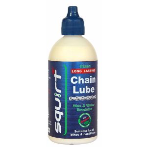 Lubricante SQUIRT cadena cera larga duración 120ml.