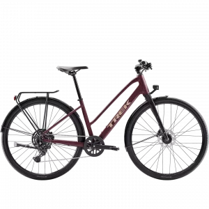 Bicicleta híbrida Trek FX Sport AL Equipped Midstep T-M Cobra Blood / Sedona Red Splatter